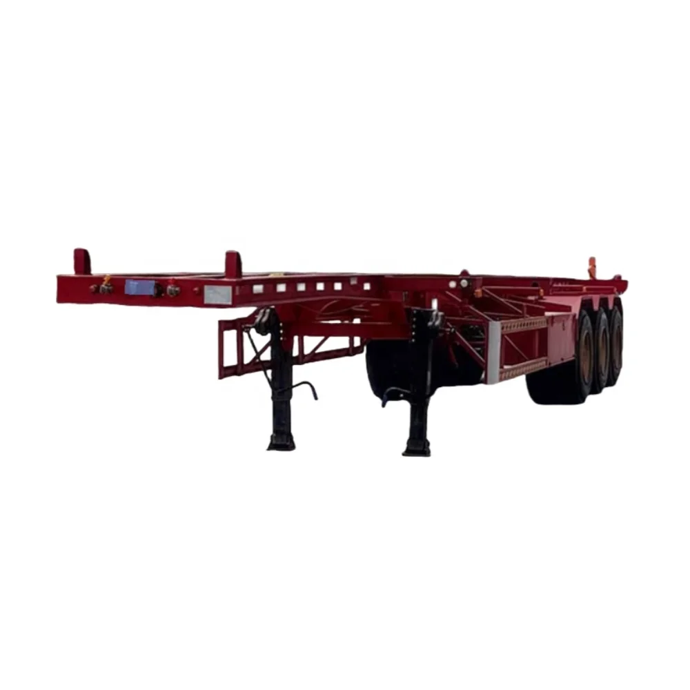 Tri-Axle 3 4 5 Axles 40ft trailers 50 Tons 20ft 40ft 50ft 53ft container Chassis flatbed semi trailer