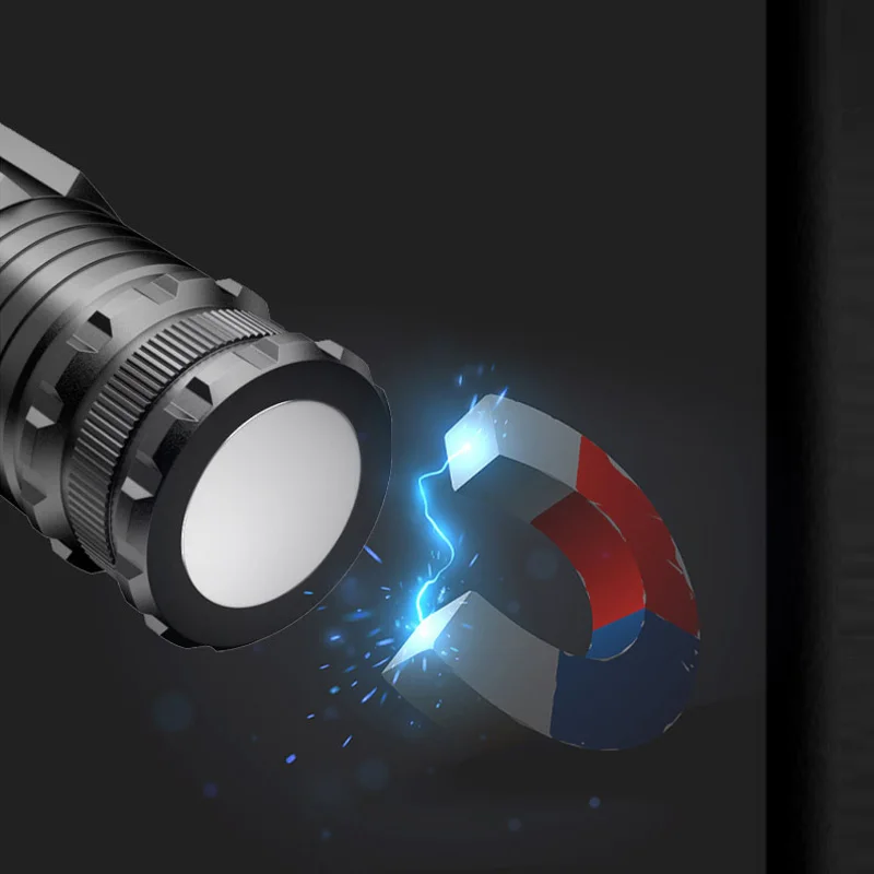 Magnetic Rechargeable Super Bright Flashlight Flash Light Portable EmergencyMultifunction Small Flashlight For Outdoor