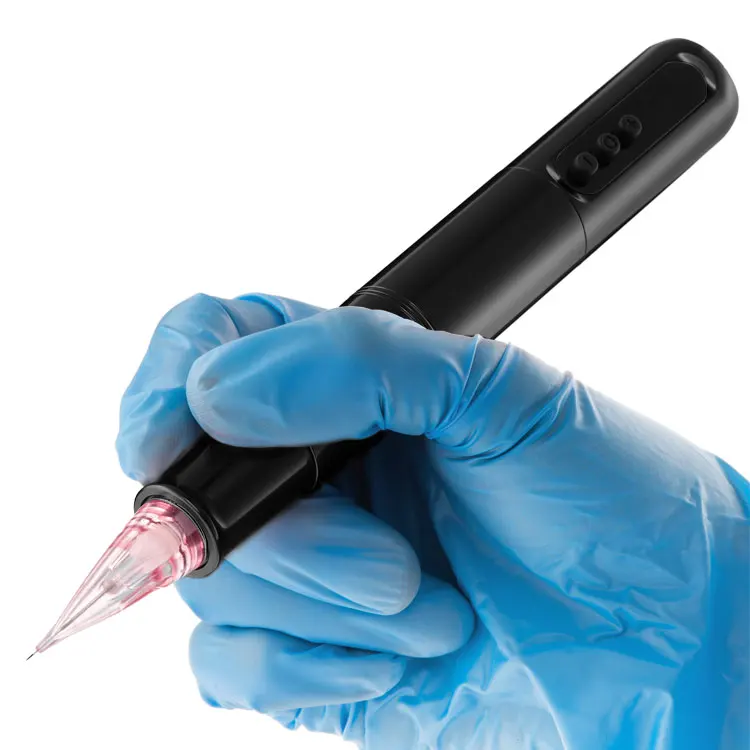 3.5mm Strokes Wireless Tattoo Machine Digital Microblading Battery Machine 2 Colors PMU Machine with Universal Tattoo Cartridge