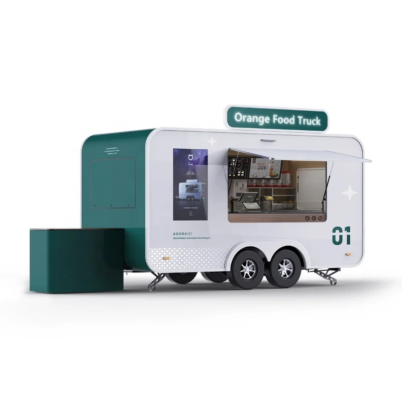 2024 NEW Mobile Food Cart Explosion Small Self-service Bakery Street Truck Trailer