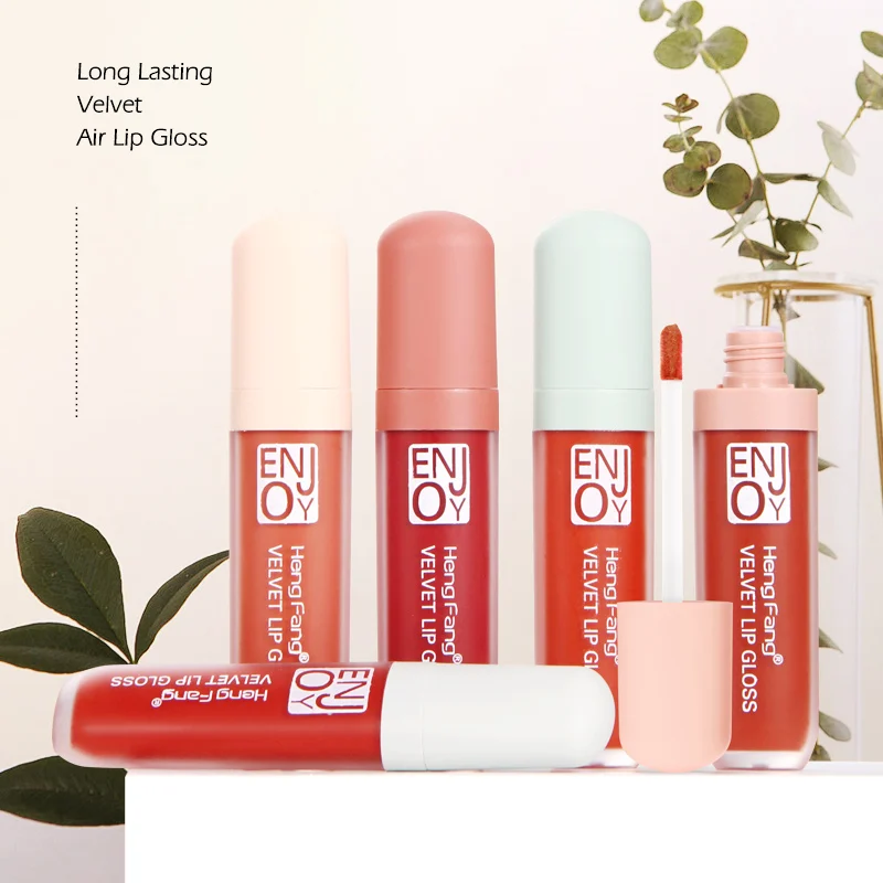 
Long-lasting Velvet Air Lip Gloss Transparent Packing Liquild 5 colors high quality lip gloss 