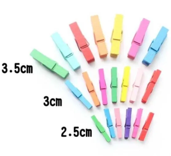 Wholesale Bambus Mini Wooden Clothes Pegs and Colorful wood Clip Different Size Wooden Pegs For Cloth