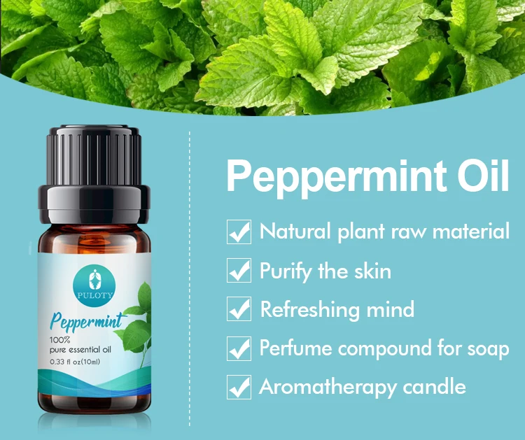Factory wholesale bulk free sample peppermint essential oil pure natural organic food grade undiluted peppermint oil for hair