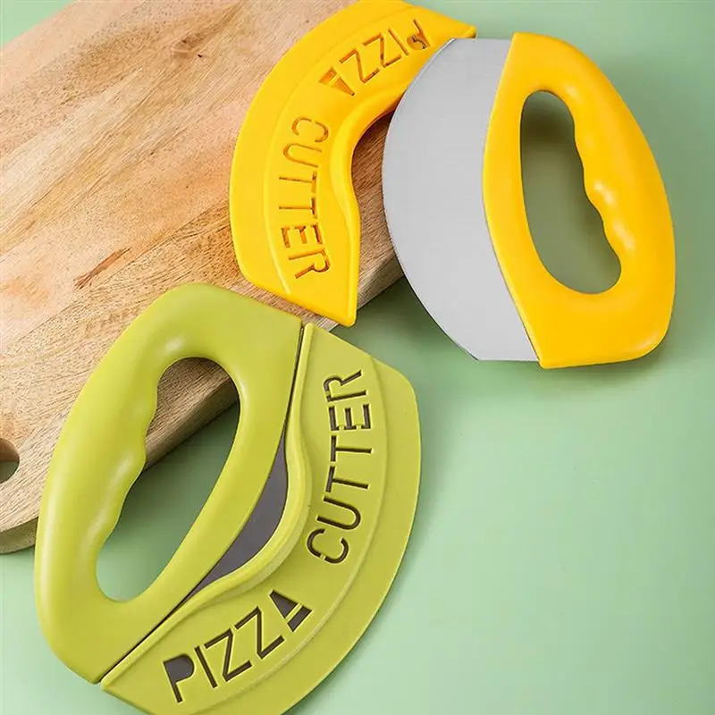 Stainless Steel Pizza Cutter With Protective Cover Pizza Knife
