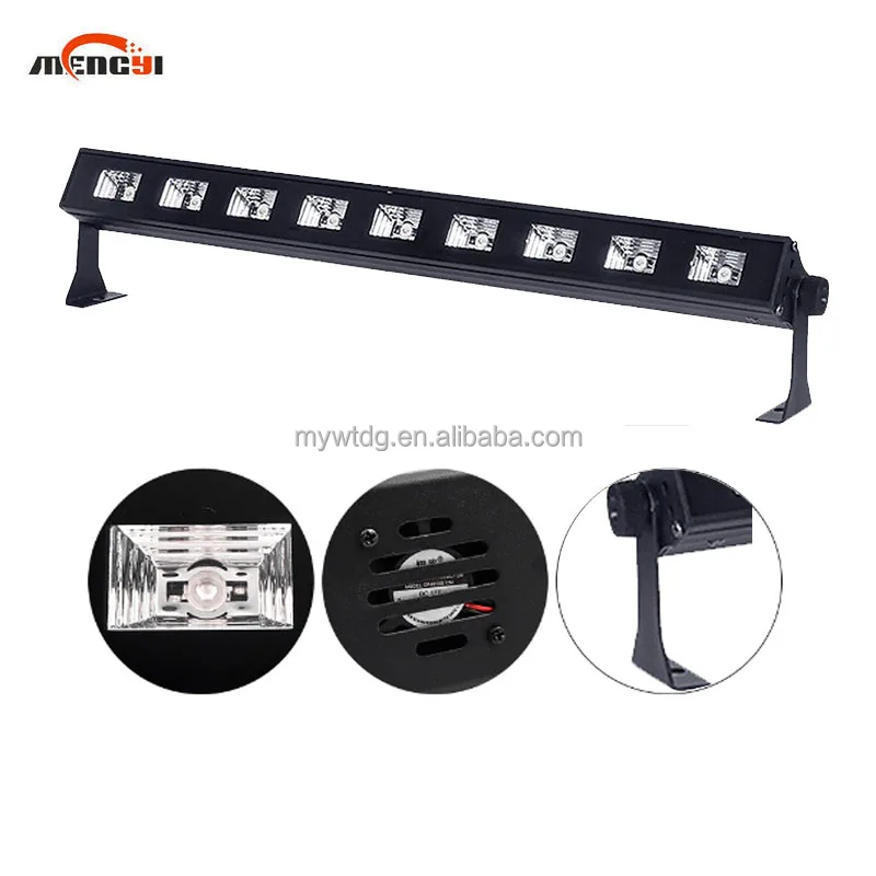 MY Lighting Manufacturers Led 9PCS Uv Wall Washing DMX Bar Light Cast Aluminum Shell Uv Black Light