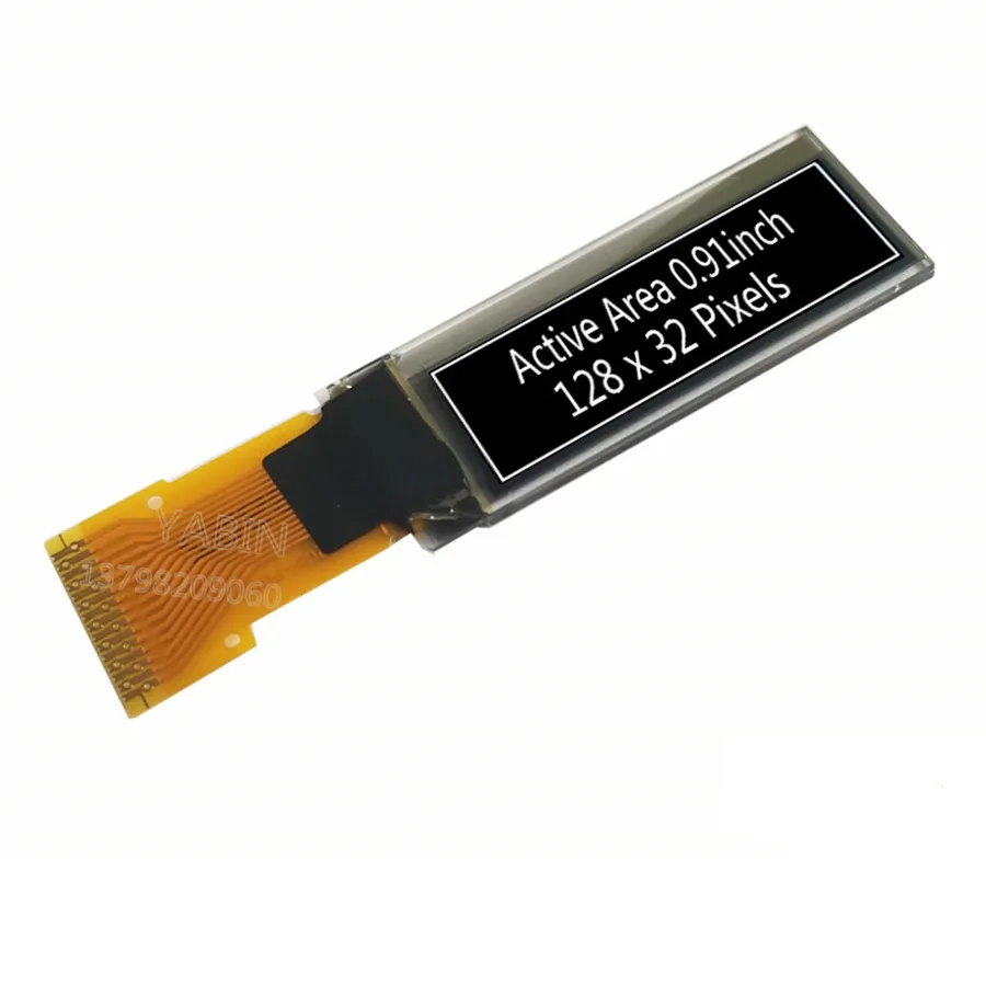 0.91' 0.91inch 128x32 resolution 15 pin Mono colour Welding oled display UG-2832KSWEG04 4-wire SPI Interface