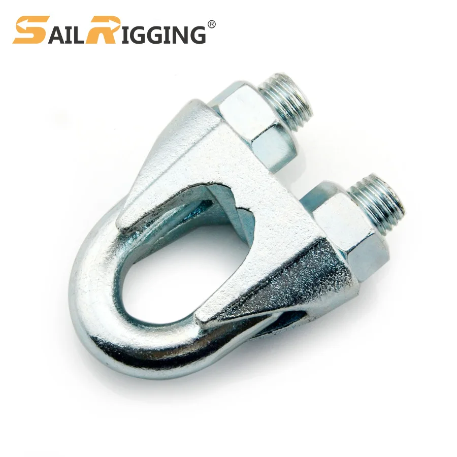 Зажим для ковкого троса типа B с оцинкованным зажимом 3/8 зажим 1/8 кабеля Pinzas Para Cables De Acero