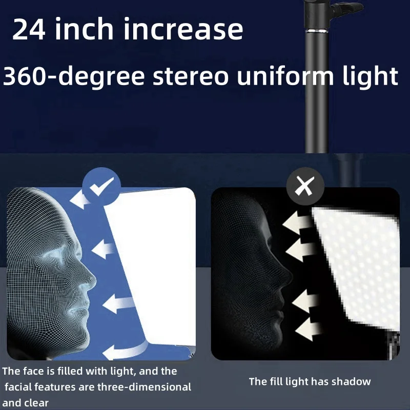 24 inch  LED Video Light With Professional Remote Control Dimmable Panel Lighting Photo Studio Live Photography fill La6/19/