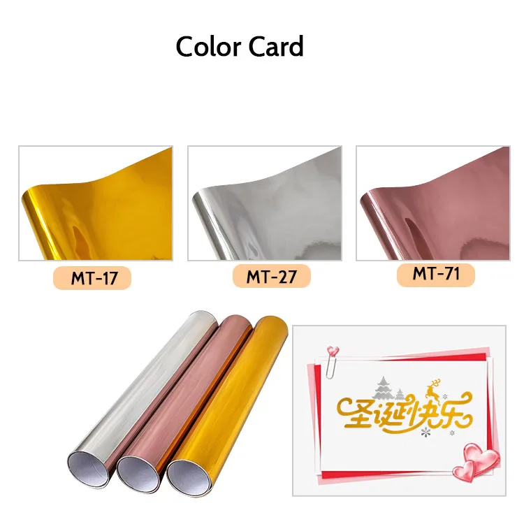 Wholesale Waterproof Pvc Materials Mirror Chrome Gold Silver Pink PP Self-adhesive Vinyl Film Rolls For plotter