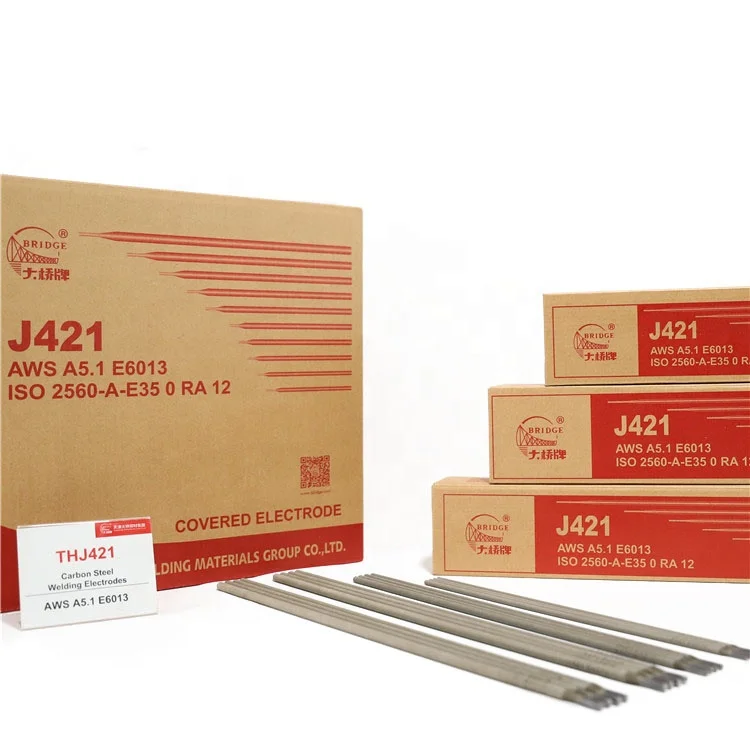 
Tianjin Bridge brand best quality Rutile titanium type little smoke E4313 MT12 carbon steel j421 e6013 electrode welding rod 