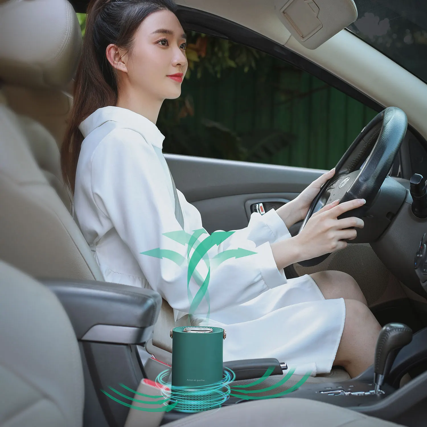 New Arrival Best USB Rechargeable Mini Car Home Use Air Purifier LCD Display Portable HEPA Filter Negative Ion Air Purifier