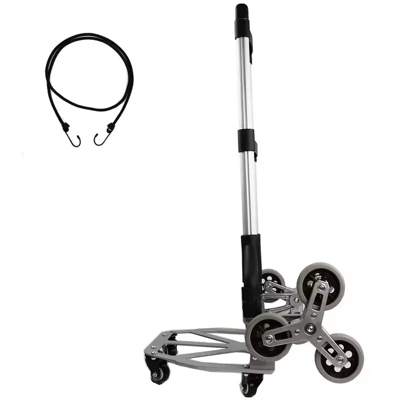 Home Folding Shopping Cart Travel Trolley Luggage Lobby Stainless Steel Concierge Birdcage Luggage Cart