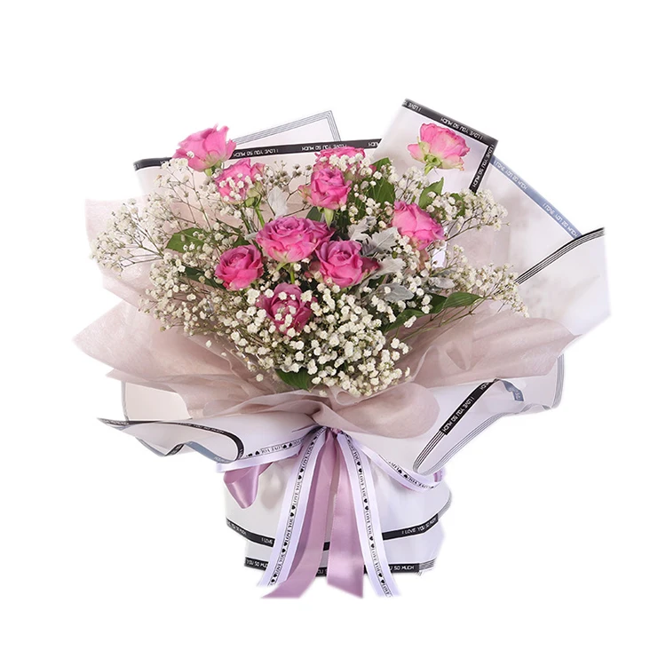 Бумага Han Su матовая Водонепроницаемая Цветочная упаковочная бумага для цветочного магазина индивидуальная