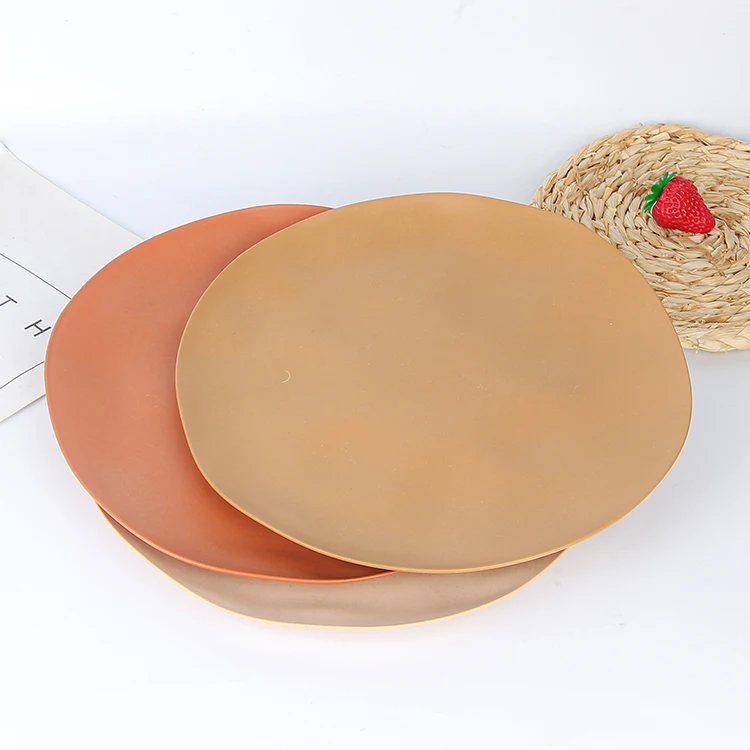 Disposable Plate Eco Friendly Microwavable Dish for Restaurant Biodegradable Round Food Plates 5 6 7 8 9 10inch