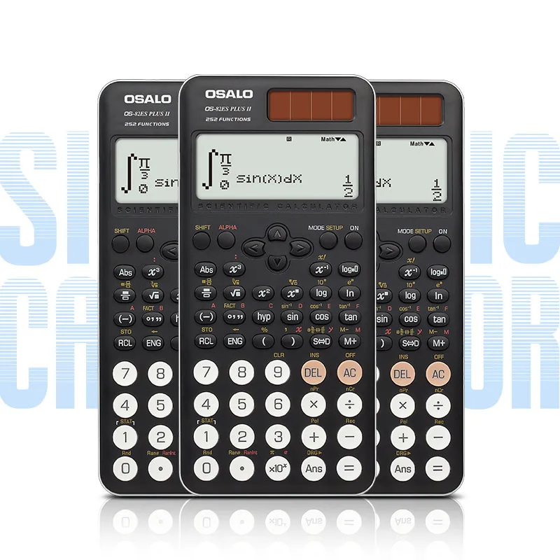 OSALO Hot OS-82ES PLUS II 252 Function Calculators Solar Scientific Calculator 10+2 Digits for Student Calculadora Cientifica
