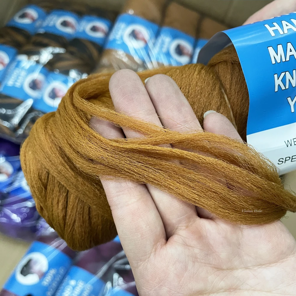Hot selling bulk Brazilian wool 100% Acrylic hair yarn 70g 100g for dreadlocks crochet braiding hair Attachment Knitting Braids