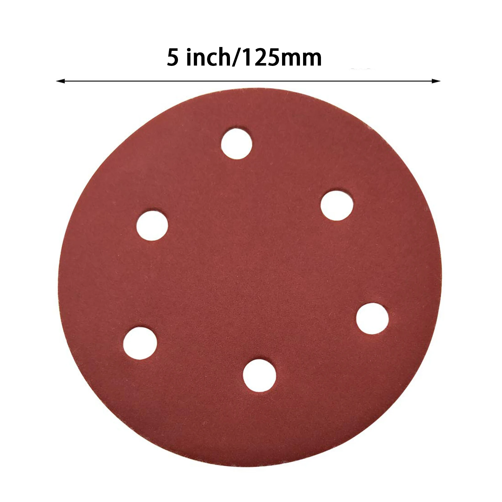 Factory Price Sanding Discs 6 Holes 5 inch Hook and Loop Velcro Sand Abrasive Paper Sheet Sandpaper for Random Orbital Sander