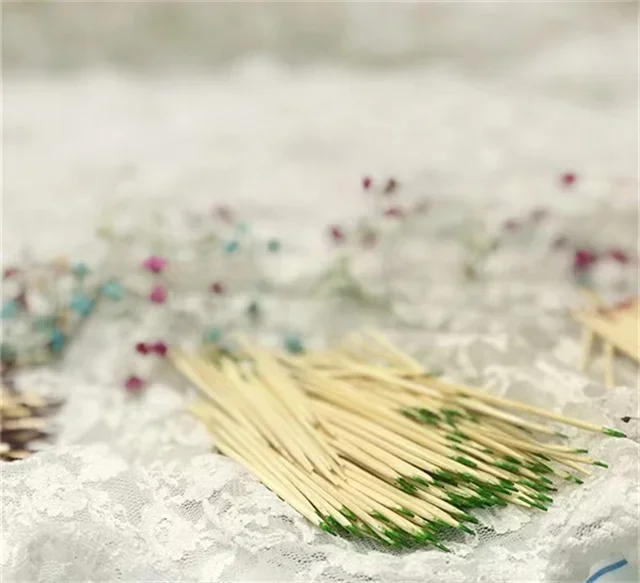 High quality LOGO environmental protection wood bamboo toothpick  copper paper  opp plastic wrraped minit toothpick