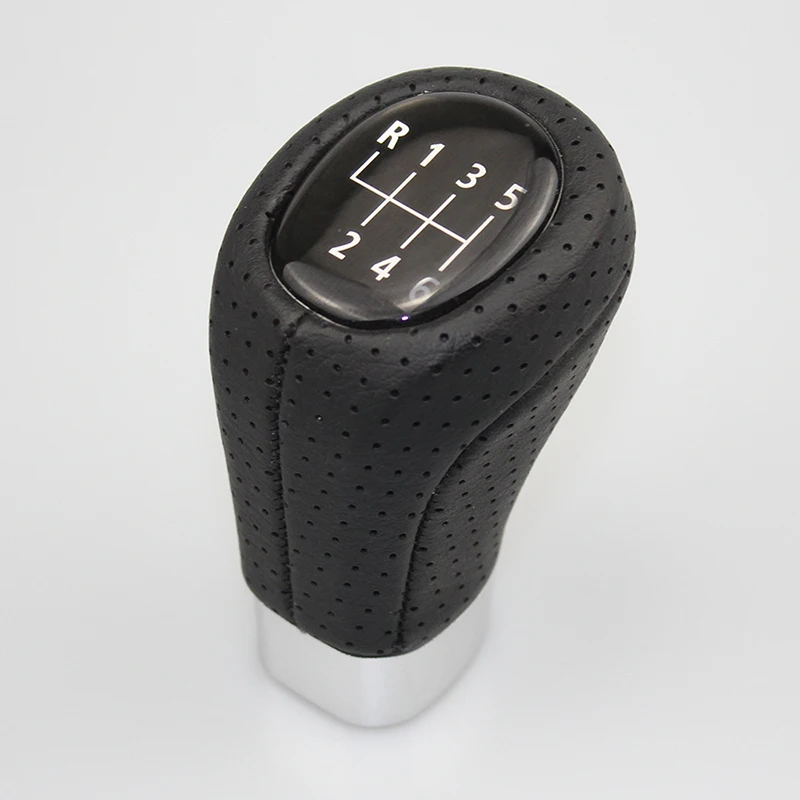 Gear Stick Shift Knob BMWE81 Advanced Leather Superfibre Material with holes 5/6 Speed Gear knob