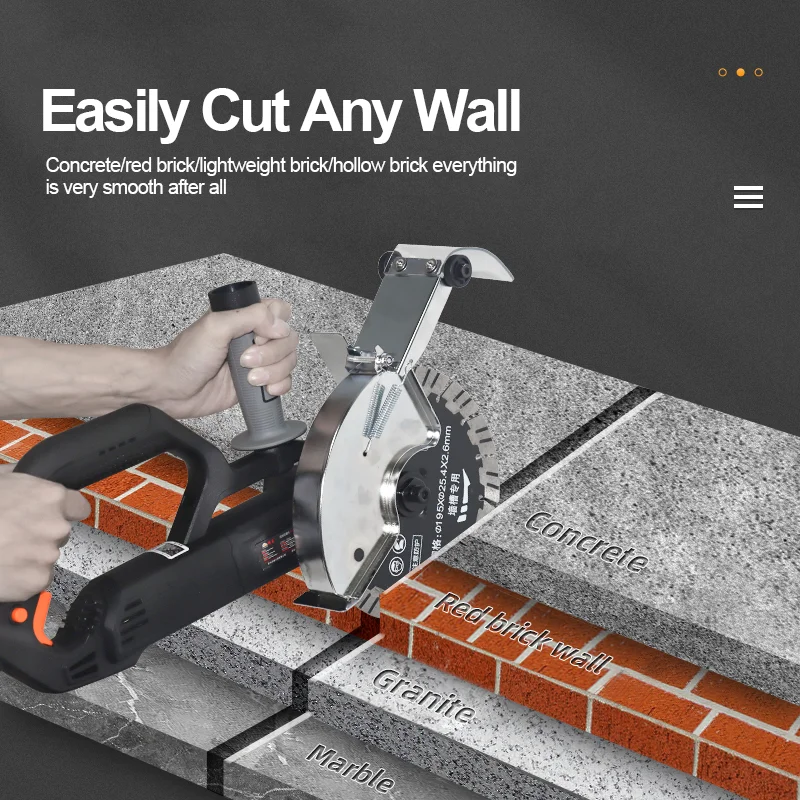 Power Tools 4100W Electric Concrete Wall Slotting Cutting Machine Brick Wall Chaser