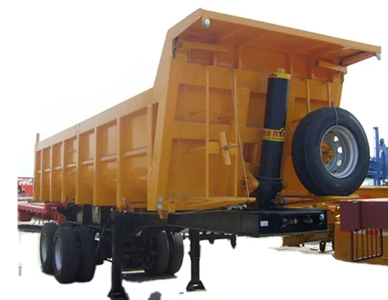 U Type Dump Rear 50 60 80 Ton Hydraulic Dump Semi Truck Trailer
