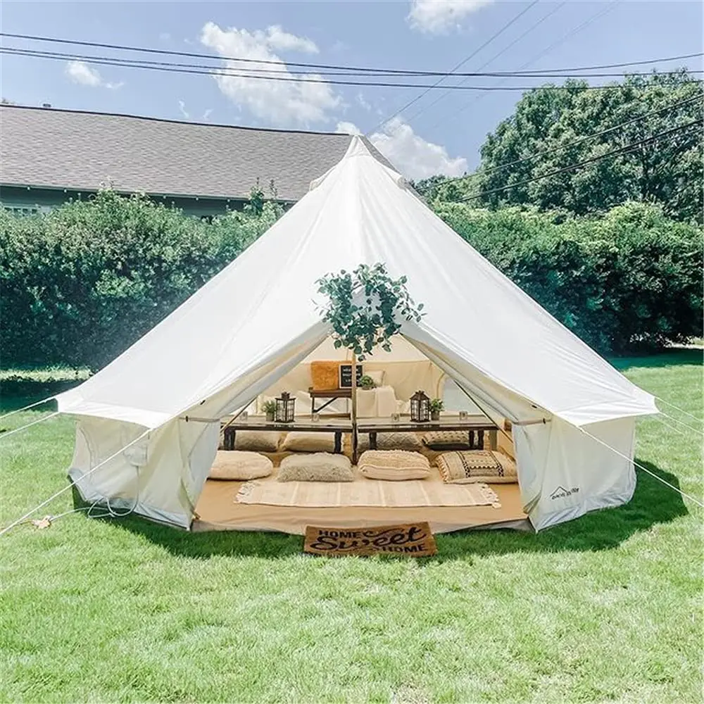 4 Season Oxford Glamping Tent  Waterproof Yurt Tent Bell Tent for Camping