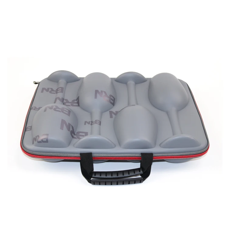 Gift Package Hard Shockproof 4 Wine Glass Bag Protective EVA Case