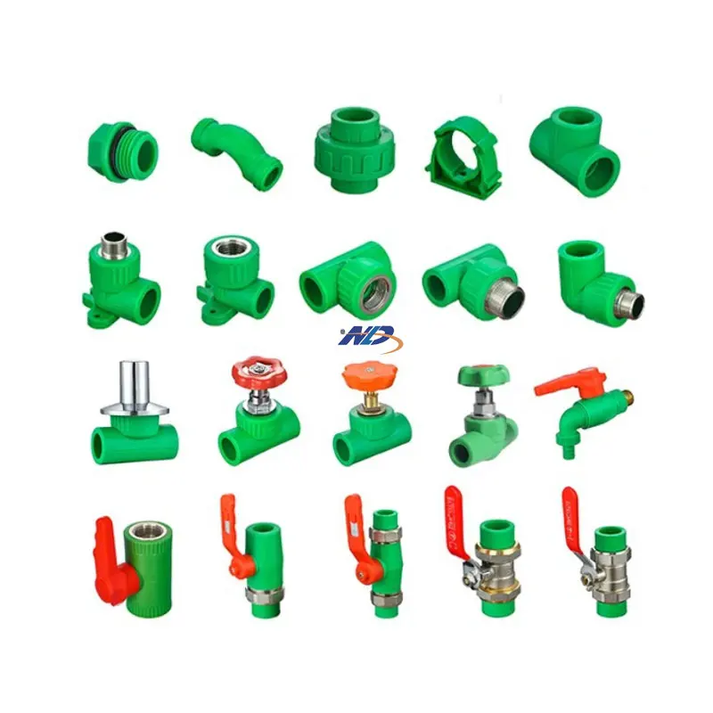 DIN Water Supply Injection Polypropylene Pipe Tube Plumbing Materials Reducing Equal PN25 Plastic PPR Fittings