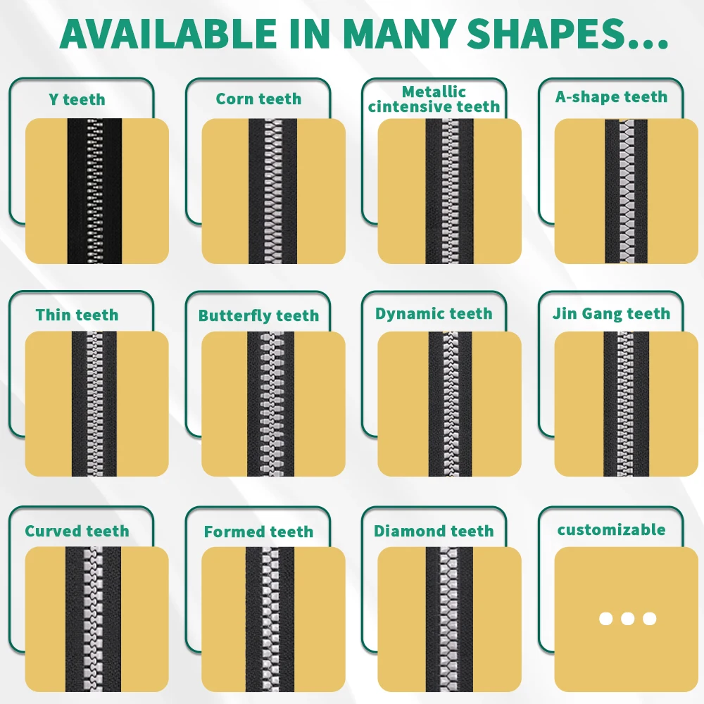 Custom Size Color Long Chain Plastic Zipper Rolls For Clothes Bag A Grade Pom Injection Resin Zippers Factory Higher Quality