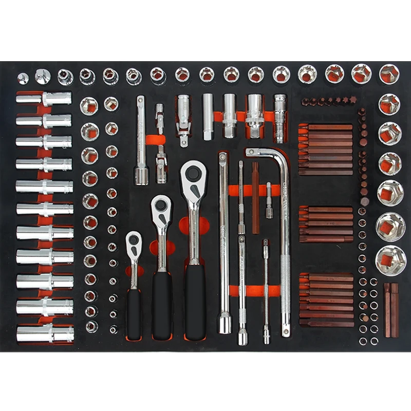 DIY tool trolley cabinet Hydraulic pipe spanner Hexagon socket Hexagonal screwdriver Professional tool set