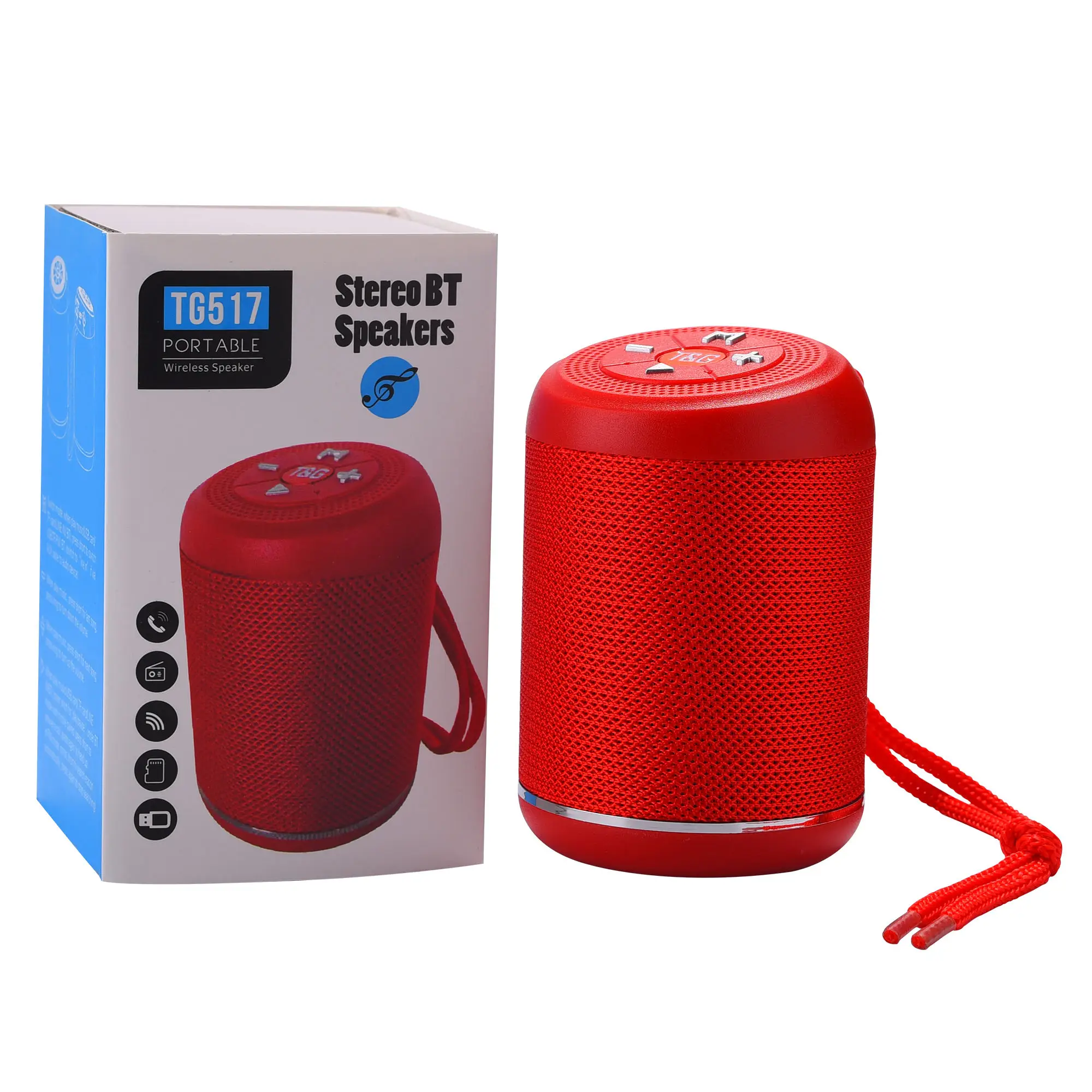 MINI PORTABLE TG SPEAKER TG517 WIRELESS WITH BASS SOUND MOBILE PHONE SPEAKER WITH FM 3D Stereo Subwoofer Speakers