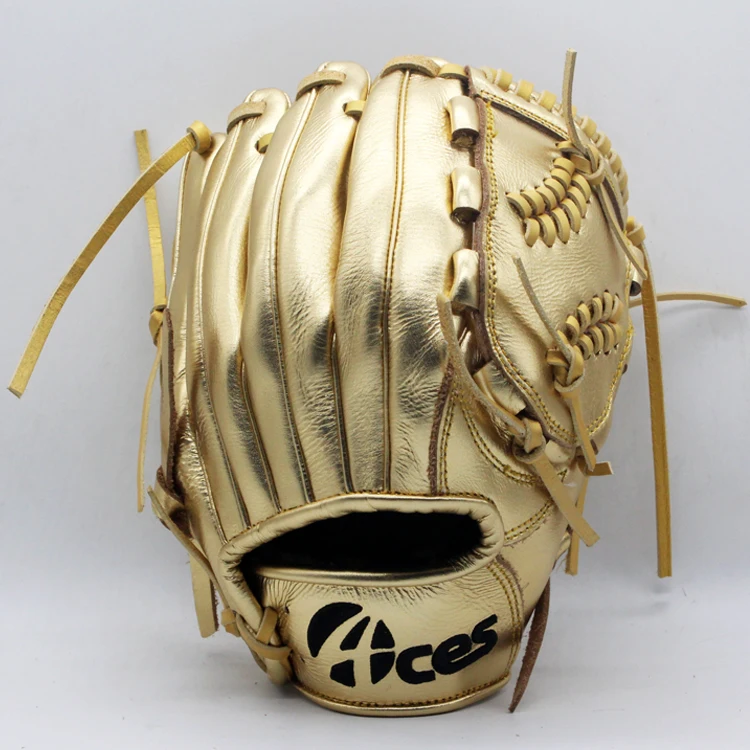 Gold baseball gloves durable baseball & softball glove custom sport mitts