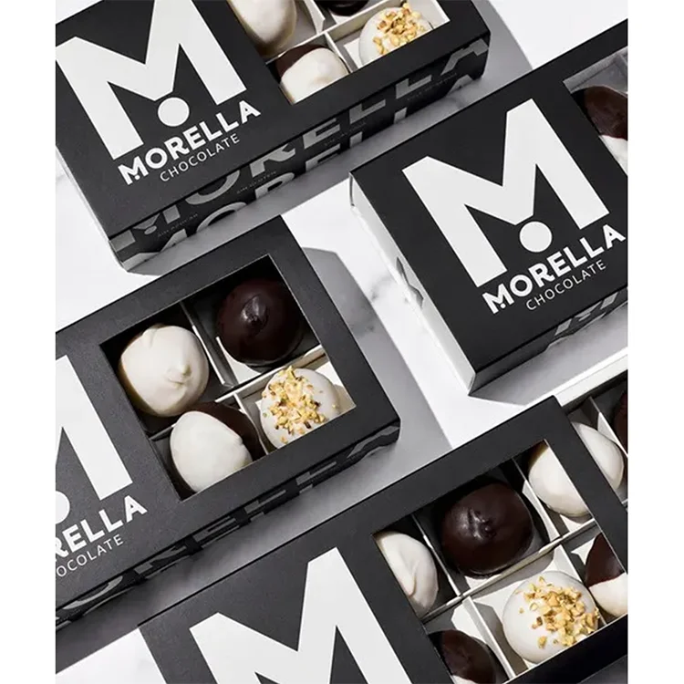 Unique Corrugated Packaging Bio-Degradable Macaron Biscuits Mochi Donut Container Drawer Dessert Box