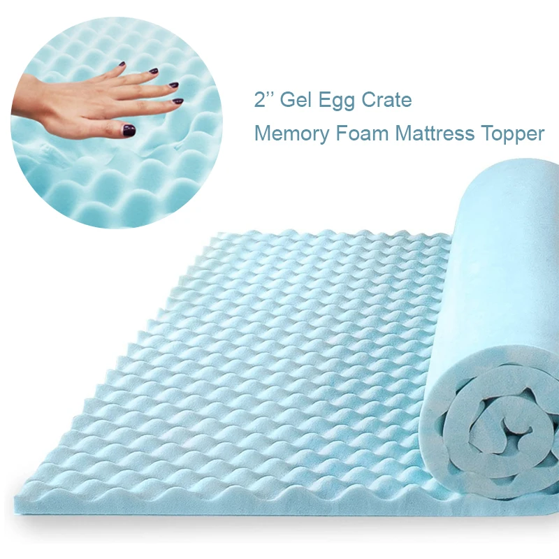 
luxury Chinese supplier 10 Year Warranty 2 inch gel infused memory foam king size egg crate mattress toppers 