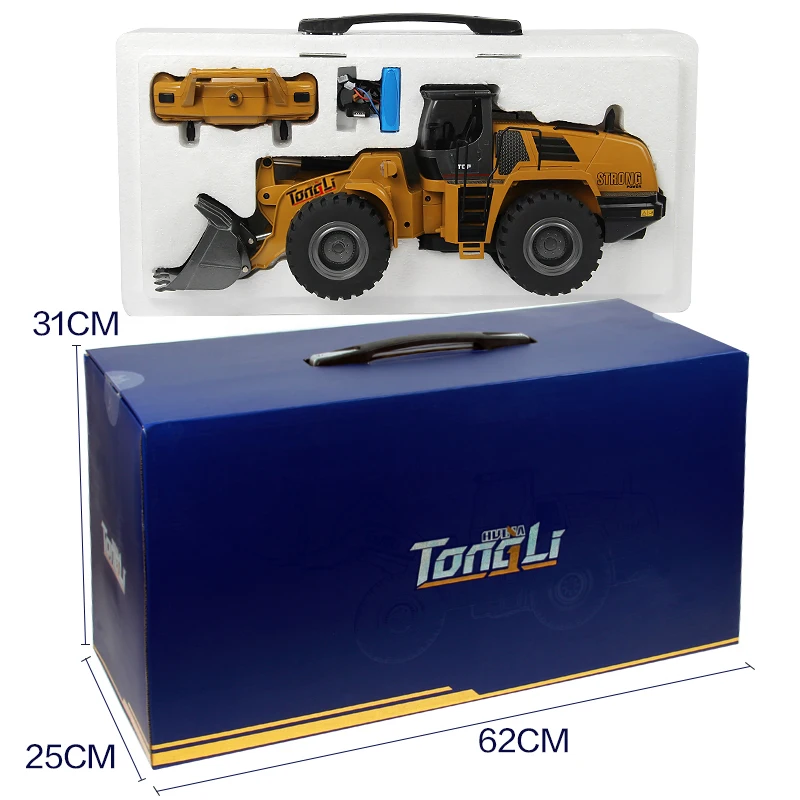 6 channel huina alloy metal model remote control dumper toy rc truck