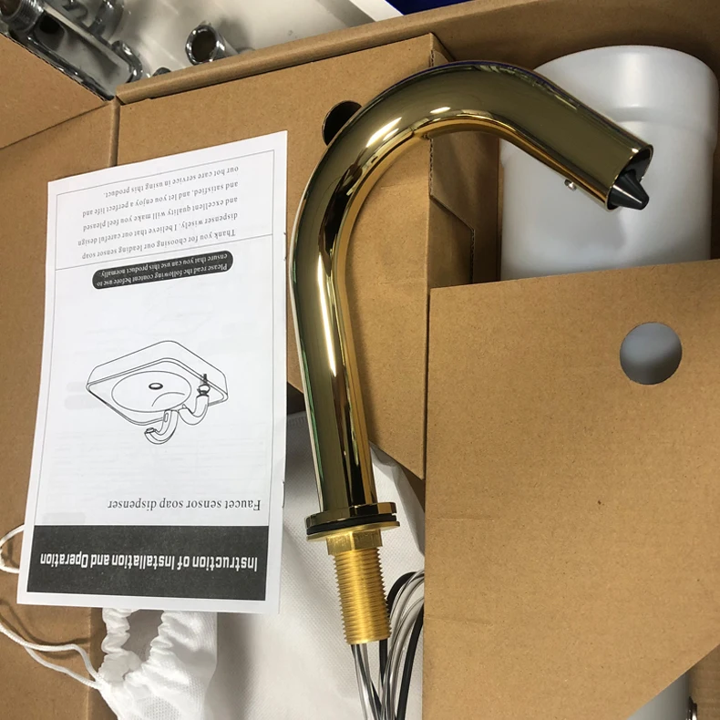 Touchless Public Toilet Induction Soap Dispenser Chrome Dispensador De Grifo Inteligente Automatic Faucet with Soap Dispenser