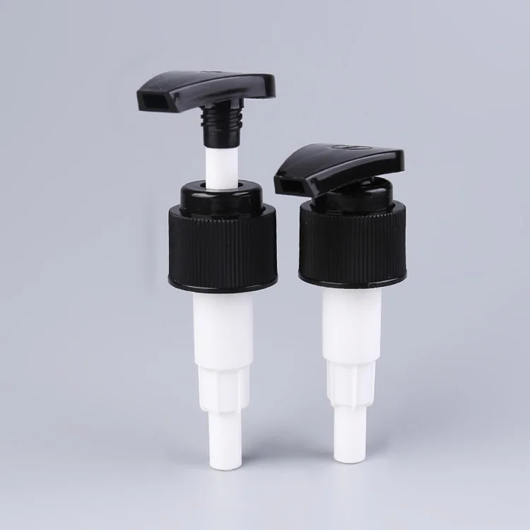 Custom Black Plastic 24/410 & 28/410 Shampoo Bottle Cap with Locking Pump Dispenser for Liquid Soap & Lotion Bottle Closures