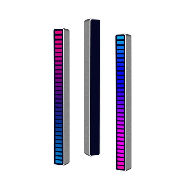 RGB Voice-Activated USB Rechargeable Car APP Sound Control Ambient Light 32 Bit Pickup Lamp Music Rhythm Gaming Table Light