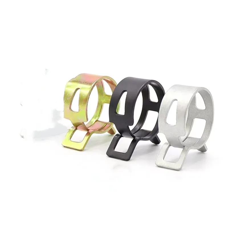 high-quality Iron galvanizing Oil/fuel Pipe Spring Type Clamp Spring Hose Clip Vacuum Hose Clamping
