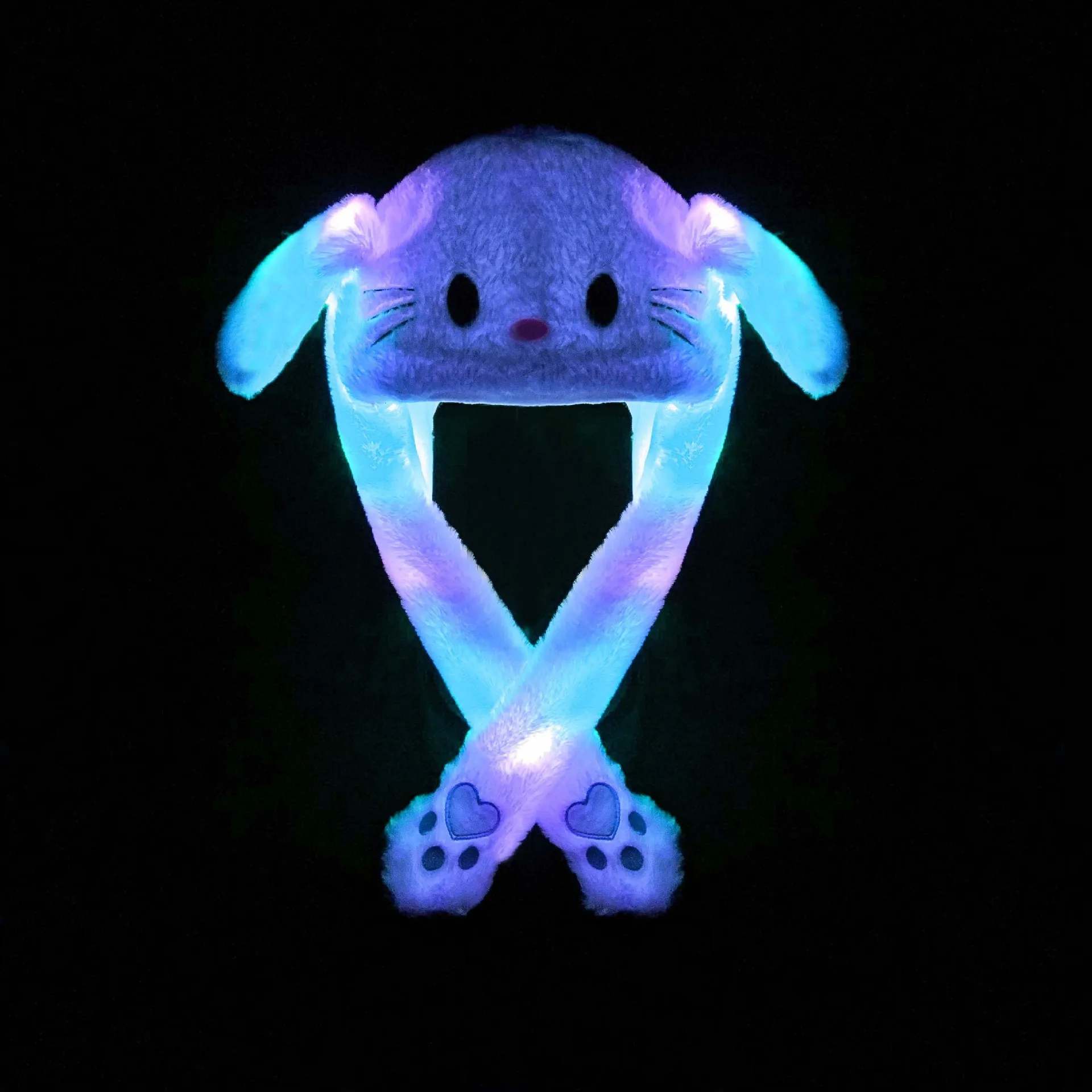 Детская шапка Tik Tok Amazon, популярный продукт, забавная шапка с кроликом, зимняя шапка с подвижными ушками, плюшевая шапка с кроликом для адпульта и ребенка