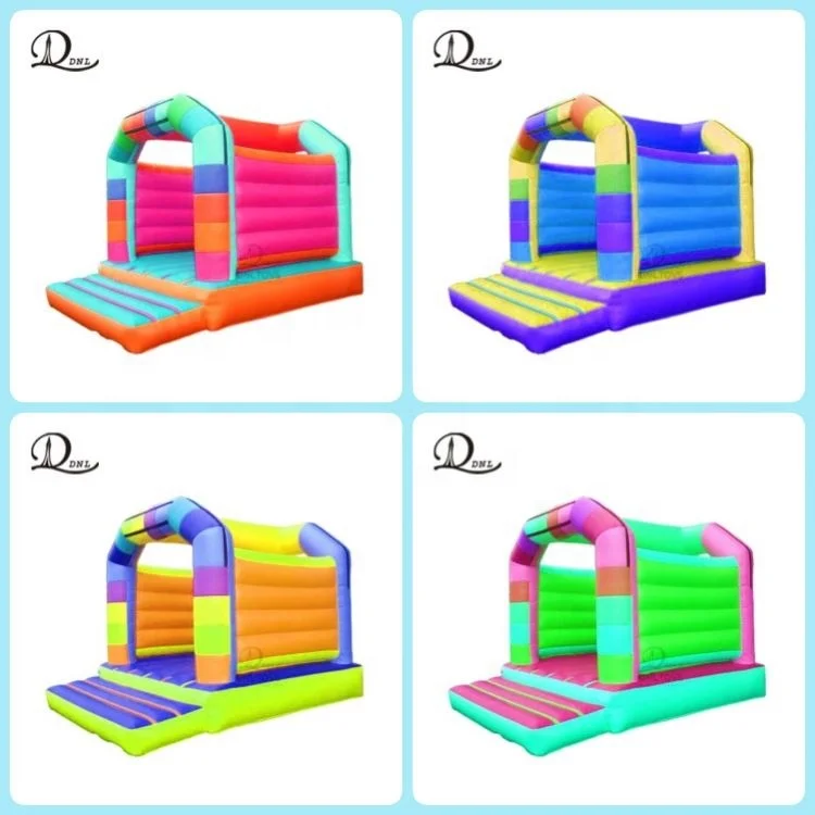 Funny unicorn inflatable Bouncer With Slide Bouncy House Combo Colorful Bouncing Castle Inflatable Kids Playground
