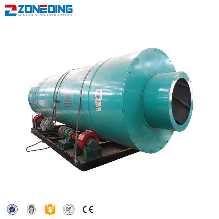 Hot selling electric 3-pass rotary drum dryer mining/sand drying machine