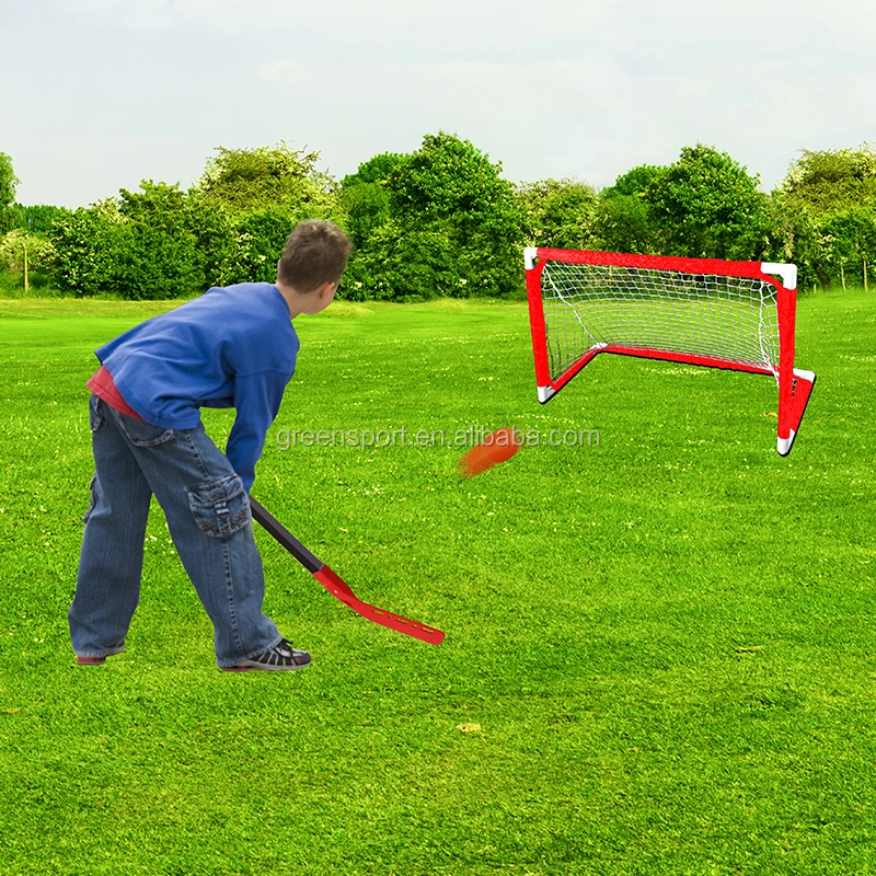 Hot seller PLASTIC hockey set with plastic hockey stick and hockeyball and puck