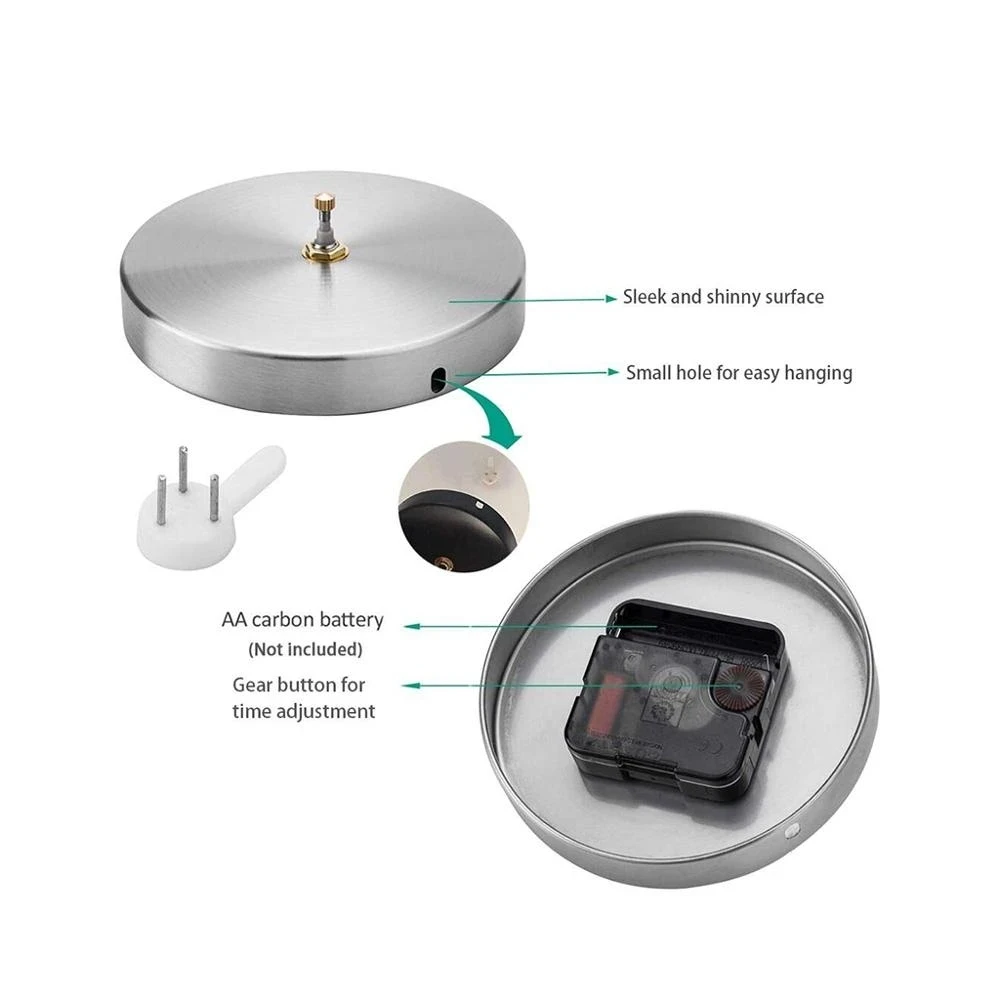Large DIY Wall Clock Movement Mechanism Clock Hands Needles Set for 3D Mirror Clock Replacement Accessories Home Decoration