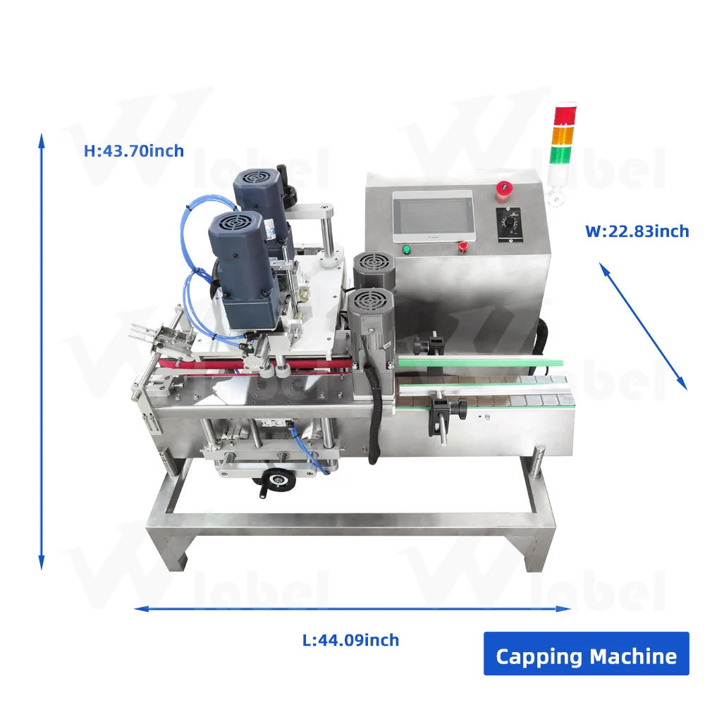 automatic Desktop glass plastic round bottle filling capping and labeling production line for motor oil
