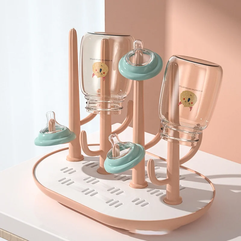 Factory Manufacturer OEM Baby bottle drying rack plastic Draining rack Detachable bottle rack