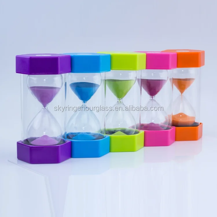 Round shape Kids board game sand time plastic hourglass