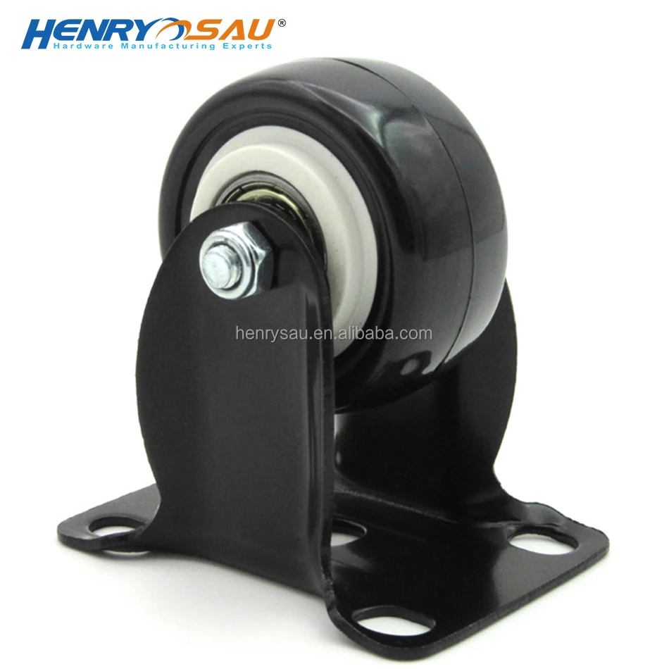 quiet cargo rack 2 inch black PVC caster wheel network cabinet office golden diamond 50mm rigid caster with double ball bearings