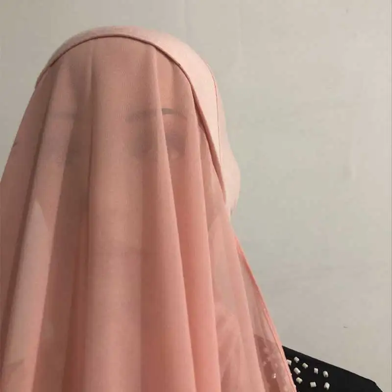 2021 new inner jersey bonnet caps headscarf plain instant chiffon hijab