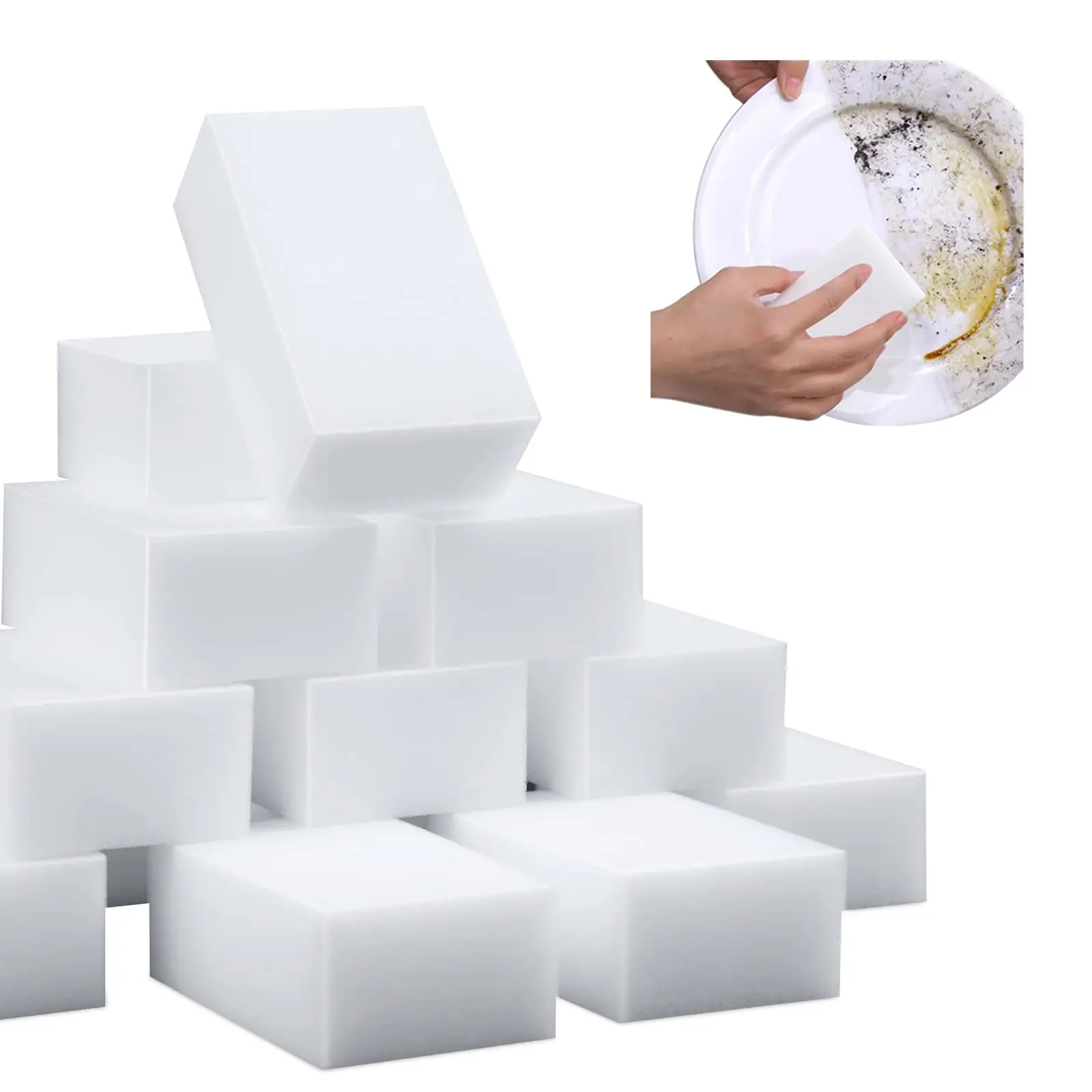Magic Erasers Sponge 100pcs Extra Premium Melamine Sponge Foam Cleaning Pads Non-Scratch Scrub Kitchen Dish Sponges
